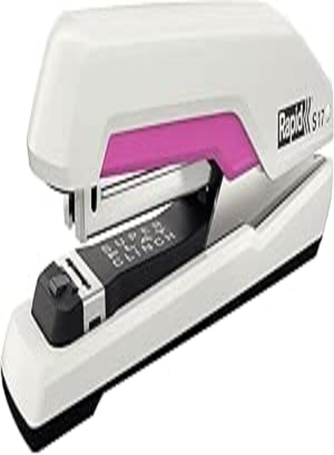 Rapid Stapler, 30 sheet capacity, SuperFlatClinch, Pink, Ergonomic plastic body, S17, 5000539